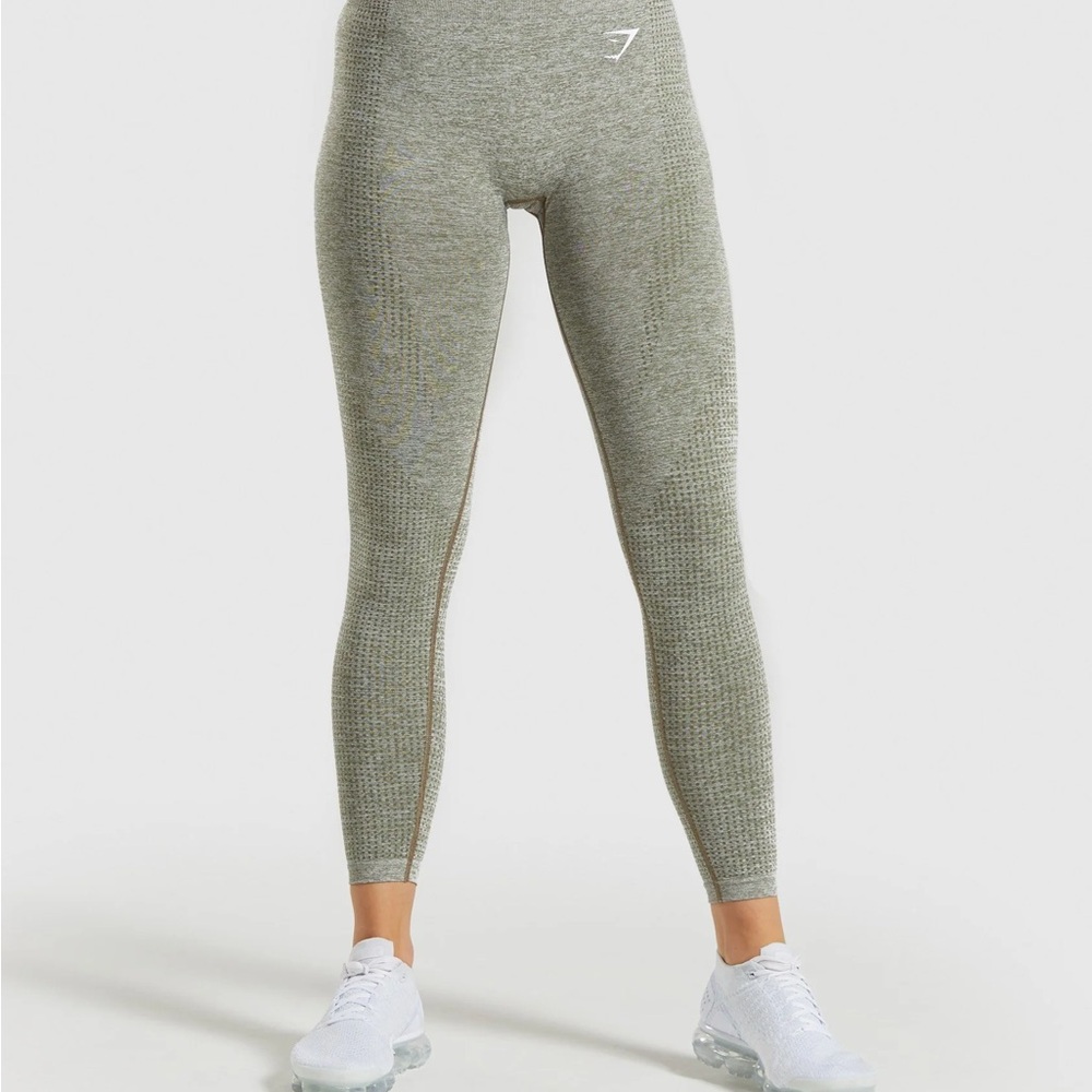 Gymshark Vital Seamless 2.0 Leggings Green Women’s XS High Waisted 25”‎